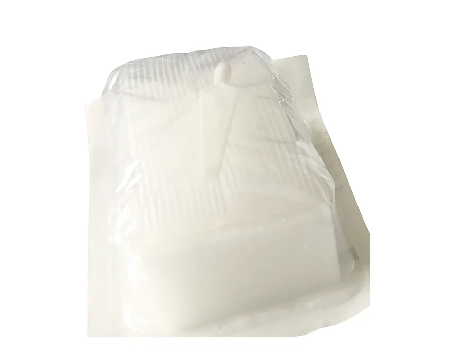 Dry surgical scrub brush, sponge and bristle, in a sterile pouch